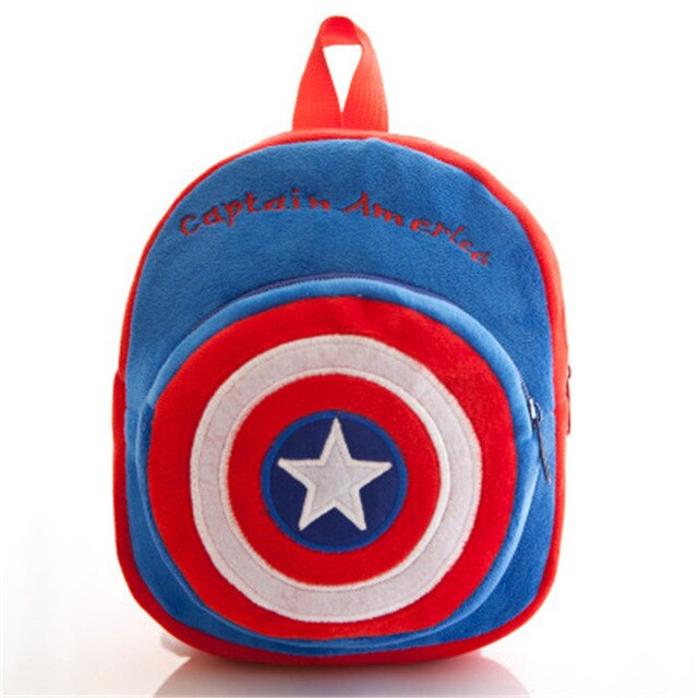 Disney Marvel Plush Backpack The Avengers Spiderman Iron Man Mickey Mouse Anime Figure Children's School Bag  Baby Cartoons Pack