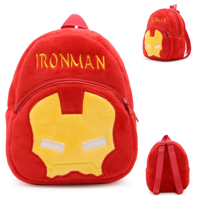 Disney Marvel Plush Backpack The Avengers Spiderman Iron Man Mickey Mouse Anime Figure Children's School Bag  Baby Cartoons Pack