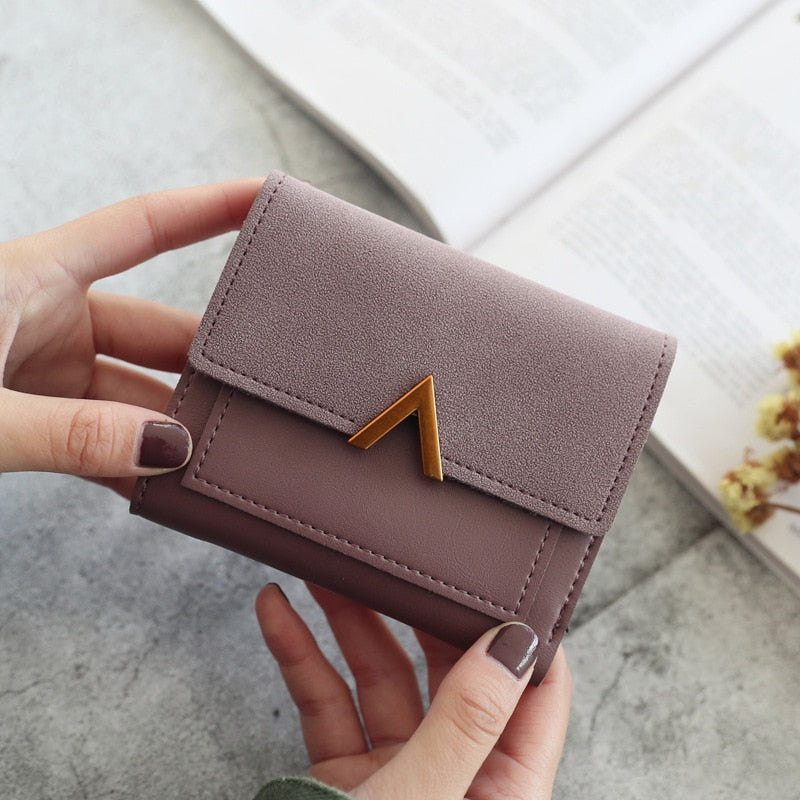 New Women's Wallet Short Women Coin Purse Wallets Card Holder Ladies Small Wallet Female Hasp Mini Clutch Girl Money Bag