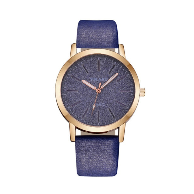 Women Fashion Watches New YOLAKO Women's Simplicity Casual Quartz Leather Band Watch Analog Wrist Watch Gift  Montre Femme