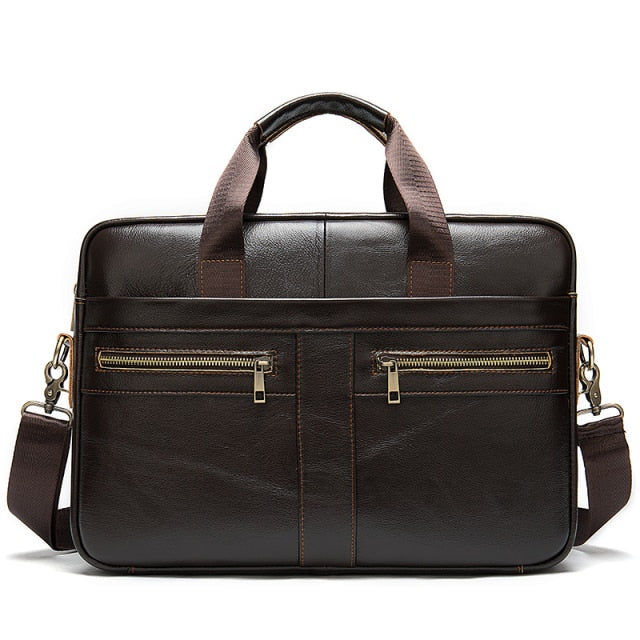 WESTAL Men's Briefcases Men's Bags Genuine Leather Lawyer/office Bag for Men Laptop Bag Leather Briefcases Bag for Documents 209