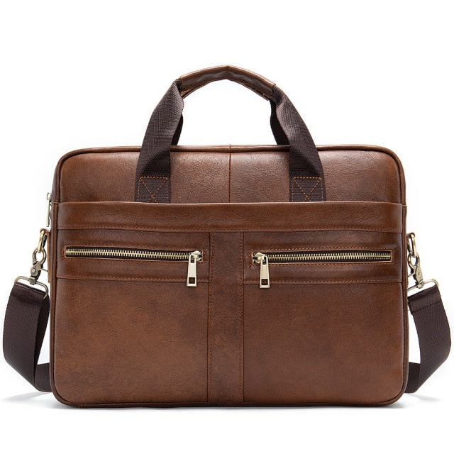 WESTAL Men's Briefcases Men's Bags Genuine Leather Lawyer/office Bag for Men Laptop Bag Leather Briefcases Bag for Documents 209