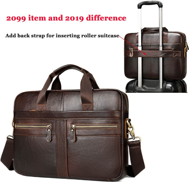 WESTAL Men's Briefcases Men's Bags Genuine Leather Lawyer/office Bag for Men Laptop Bag Leather Briefcases Bag for Documents 209