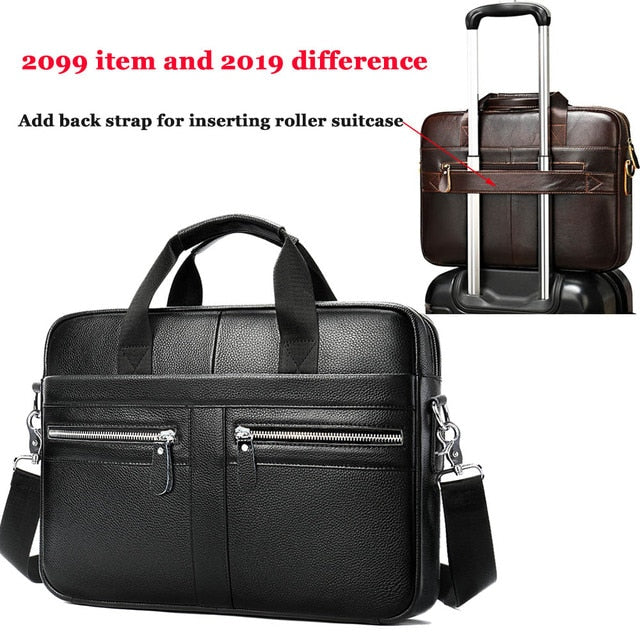 WESTAL Men's Briefcases Men's Bags Genuine Leather Lawyer/office Bag for Men Laptop Bag Leather Briefcases Bag for Documents 209