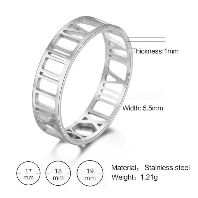 Skyrim Fashion Simple Stainless Steel Couple Ring for Men Women Casual Finger Rings Jewelry Engagement Anniversary Gift 2021 New