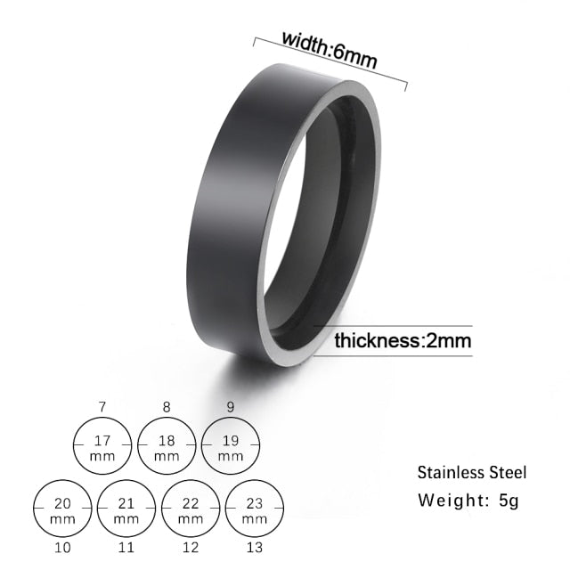 Skyrim Fashion Simple Stainless Steel Couple Ring for Men Women Casual Finger Rings Jewelry Engagement Anniversary Gift 2021 New