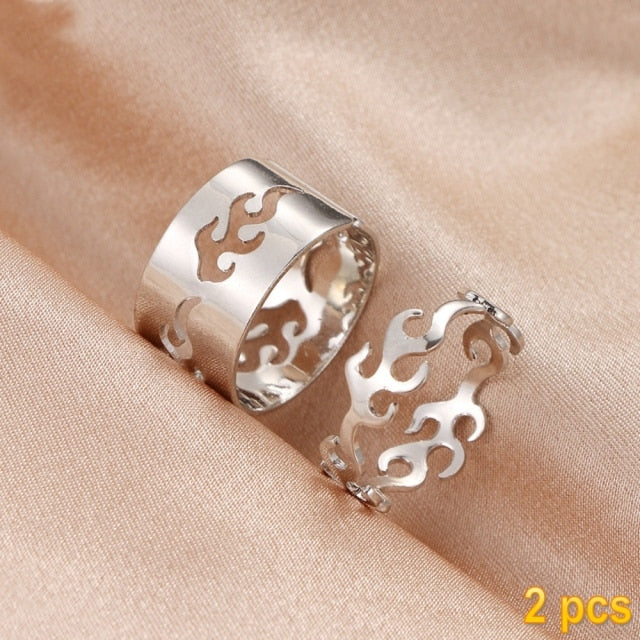 IFMIA Trendy Gold Butterfly Rings For Women Men Lover Couple Rings Set Friendship Engagement Wedding Open Rings 2021 Jewelry