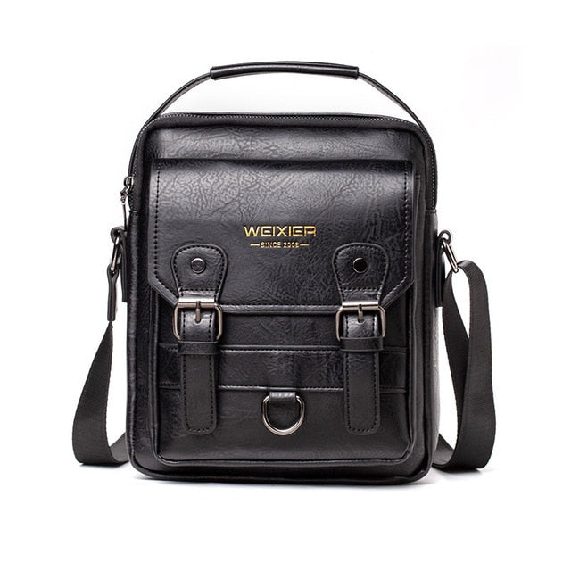 New Man's Crossbody Shoulder Bag Multi-function Men Handbags Large Capacity PU Leather Bag For Man Messenger Bags Tote Bag