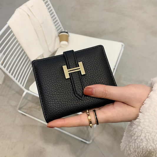 2021 Spring and Autumn New Wallet Short Women Wallets Zipper Purse Luxury Brand Wallets Trendy Coin Purse Card Holder Pu Leather