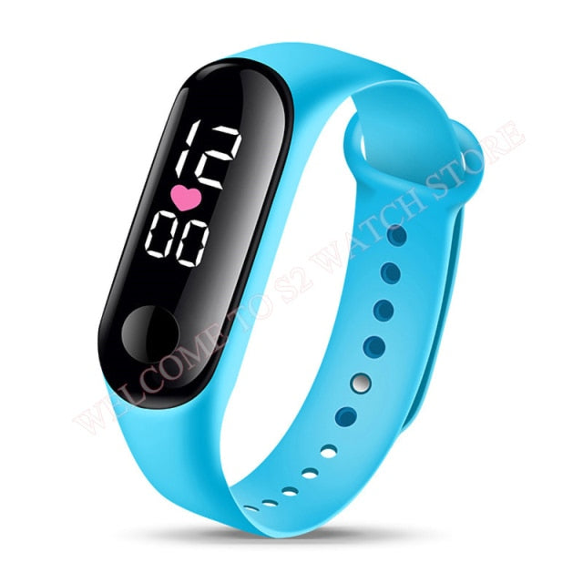 Fashion Sports Watch For Kids Children Waterproof Led Digital Watch Ultra-light Silicone Strap Teen Boys Girls WristWatch Unisex