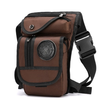 High Quality Men's Canvas Drop Leg Bag Military Motorcycle Multi-purpose Messenger Shoulder Bags Belt Hip Bum Waist Fanny Pack