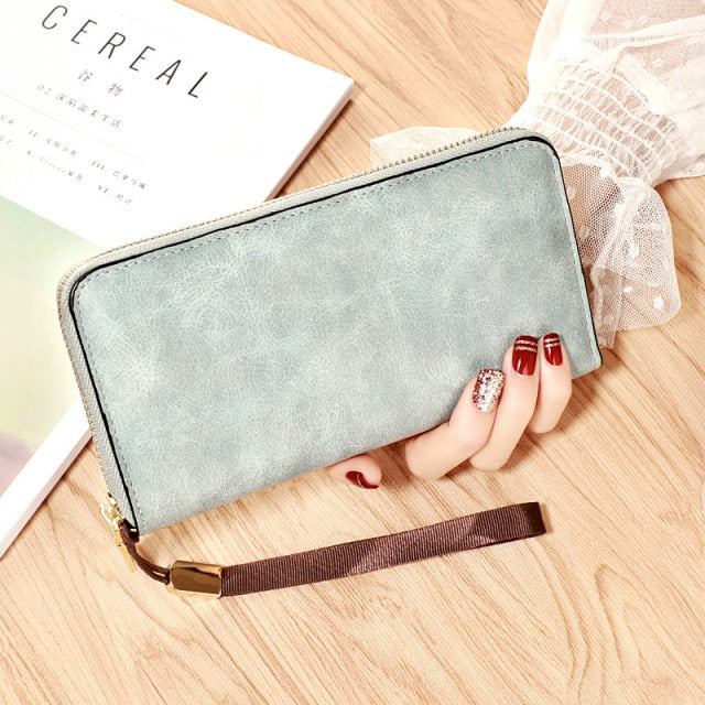 Brand Designer Wristband Wallets Women Many Departments Clutch Wallet Female Long Large Card Purse