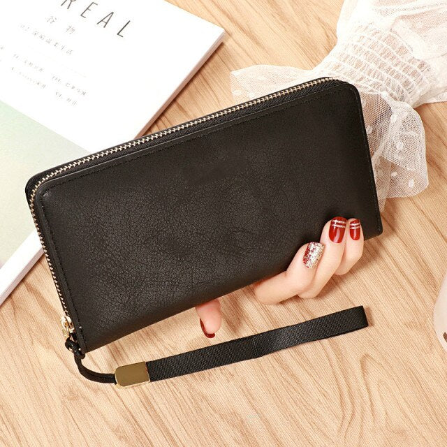 Brand Designer Wristband Wallets Women Many Departments Clutch Wallet Female Long Large Card Purse