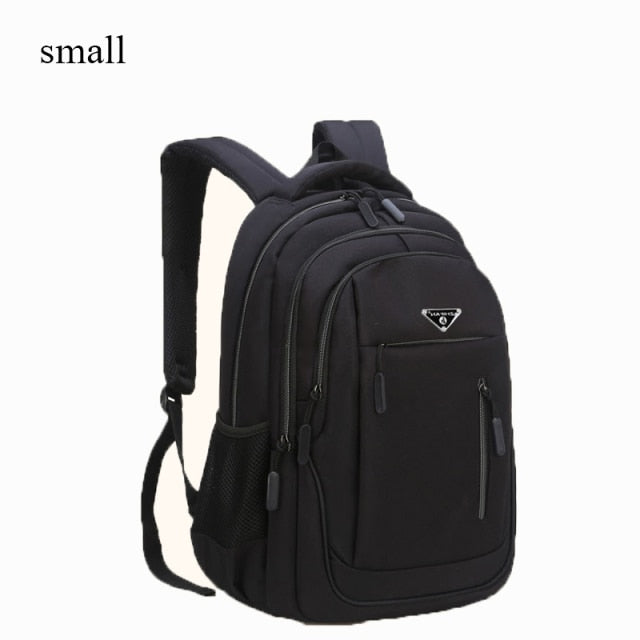 Big Capacity Men Backpack Laptop 15.6 Oxford Gray Solid High School Bags Teen College Student Back Pack Multifunctional Bagpack