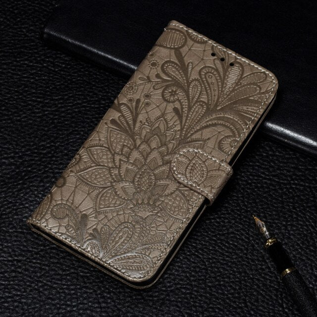 Lace Flip Floral Case for Samsung Galaxy A51 A31 A32 A52 A72 A20S A30S A10 A50 A10S A20 A30 A20E A12 M31 M21 A02S Wallet Bags