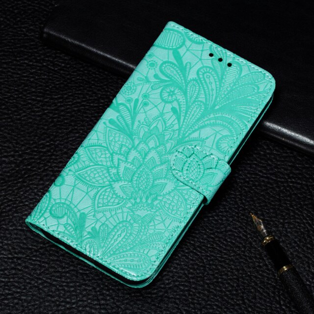 Lace Flip Floral Case for Samsung Galaxy A51 A31 A32 A52 A72 A20S A30S A10 A50 A10S A20 A30 A20E A12 M31 M21 A02S Wallet Bags