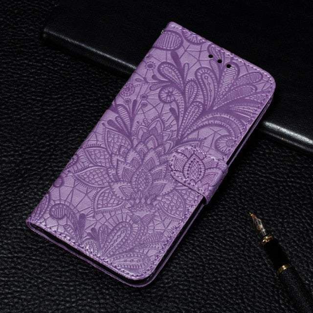 Lace Flip Floral Case for Samsung Galaxy A51 A31 A32 A52 A72 A20S A30S A10 A50 A10S A20 A30 A20E A12 M31 M21 A02S Wallet Bags