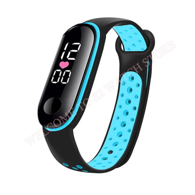 Fashion Sports Watch For Kids Children Waterproof Led Digital Watch Ultra-light Silicone Strap Teen Boys Girls WristWatch Unisex