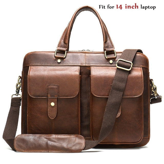 WESTAL Men's Leather Bag Men's Briefcase Office Bags for Men Bag Man's Genuine Leather Laptop Bags Male Totes Briefcase Handbag