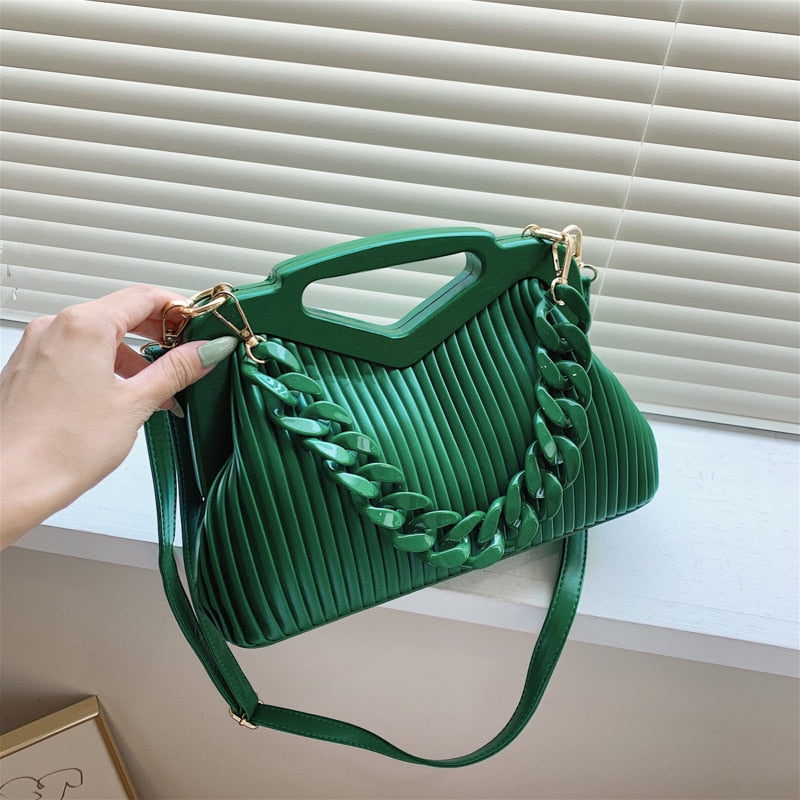 Top Brand Triangle Handbag Designer Pleated Shoulder Bag for Women Clutch Purses High Quality Crossbody Bag Satchels Hobo Bags