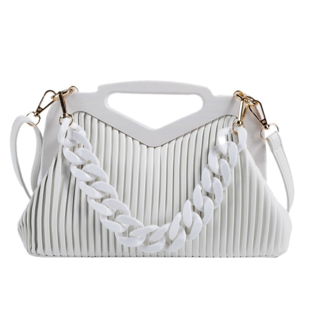 Top Brand Triangle Handbag Designer Pleated Shoulder Bag for Women Clutch Purses High Quality Crossbody Bag Satchels Hobo Bags