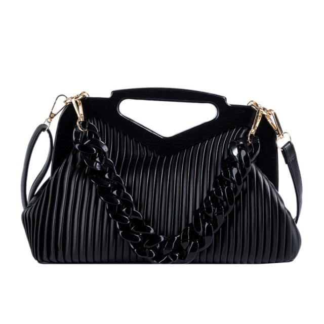 Top Brand Triangle Handbag Designer Pleated Shoulder Bag for Women Clutch Purses High Quality Crossbody Bag Satchels Hobo Bags