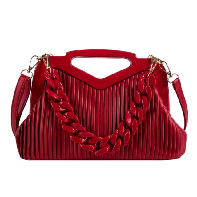 Top Brand Triangle Handbag Designer Pleated Shoulder Bag for Women Clutch Purses High Quality Crossbody Bag Satchels Hobo Bags