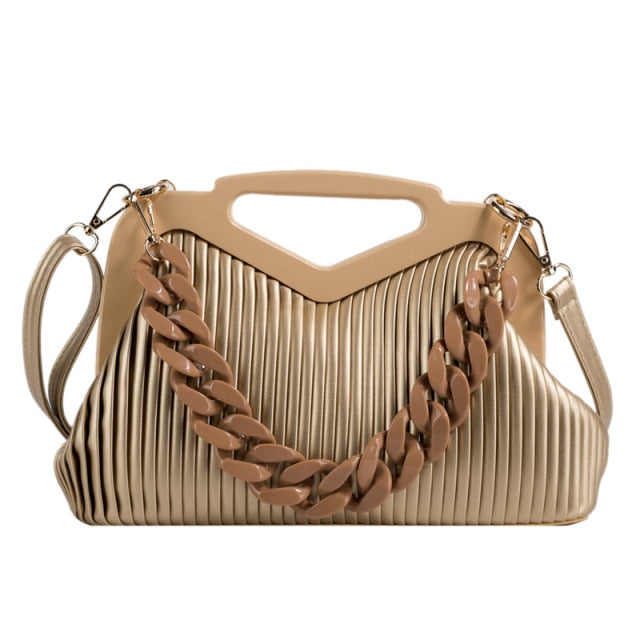 Top Brand Triangle Handbag Designer Pleated Shoulder Bag for Women Clutch Purses High Quality Crossbody Bag Satchels Hobo Bags