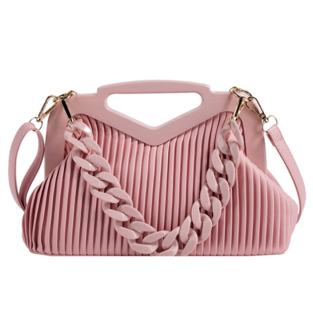 Top Brand Triangle Handbag Designer Pleated Shoulder Bag for Women Clutch Purses High Quality Crossbody Bag Satchels Hobo Bags