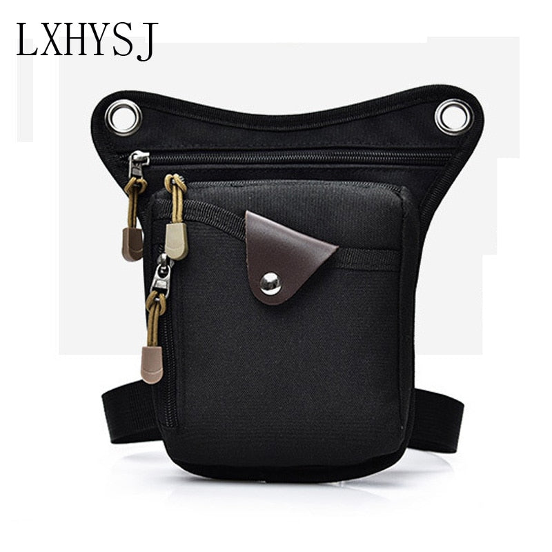 Men Nylon Drop Legs Bags Fashion Hip Waist Pack Thigh Bum Fanny Packs Multifunction Tactical Riding Male Shoulder Messenger Bag