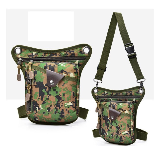 Men Nylon Drop Legs Bags Fashion Hip Waist Pack Thigh Bum Fanny Packs Multifunction Tactical Riding Male Shoulder Messenger Bag