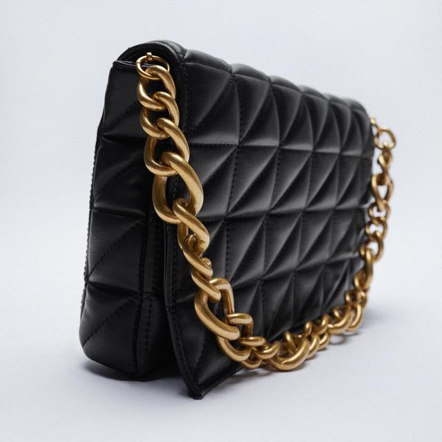 Fashion Thick Chain Thread Shoulder Bag Retro Casual Women Hand Bags Female Leather Solid Quilted Chain Handbag for Women no tag