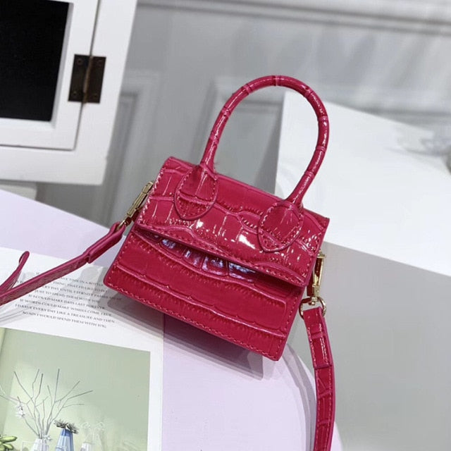 Mini Small Square bag 2021 Fashion New Quality PU Leather Women's Handbag Crocodile pattern Chain Shoulder Messenger Bags