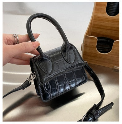 Mini Small Square bag 2021 Fashion New Quality PU Leather Women's Handbag Crocodile pattern Chain Shoulder Messenger Bags