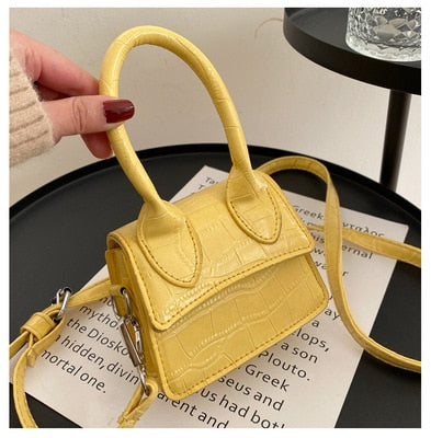 Mini Small Square bag 2021 Fashion New Quality PU Leather Women's Handbag Crocodile pattern Chain Shoulder Messenger Bags