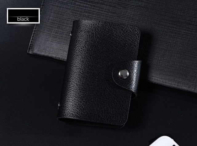 2021 New PU Leather Function 24 Bits Card Case Business Card Holder Men Women Credit Passport Card Bag ID Passport Card Wallet