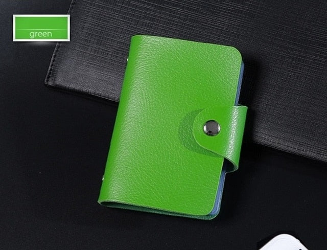 2021 New PU Leather Function 24 Bits Card Case Business Card Holder Men Women Credit Passport Card Bag ID Passport Card Wallet