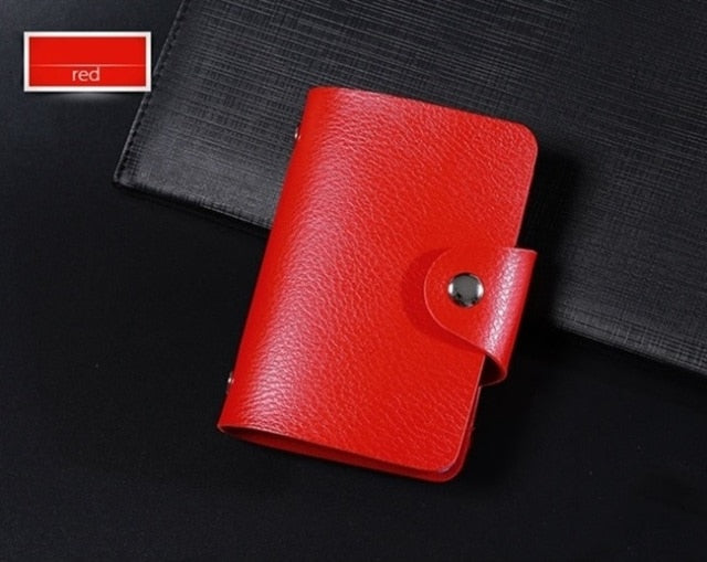 2021 New PU Leather Function 24 Bits Card Case Business Card Holder Men Women Credit Passport Card Bag ID Passport Card Wallet