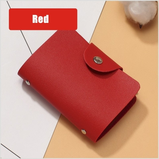 2021 New PU Leather Function 24 Bits Card Case Business Card Holder Men Women Credit Passport Card Bag ID Passport Card Wallet