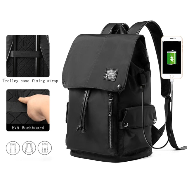 Men Leather Backpack Travel Multi Male Mochila Fashion Large Capacity Shoolbag For Boy Men 15.6" Laptop School Bag College Style