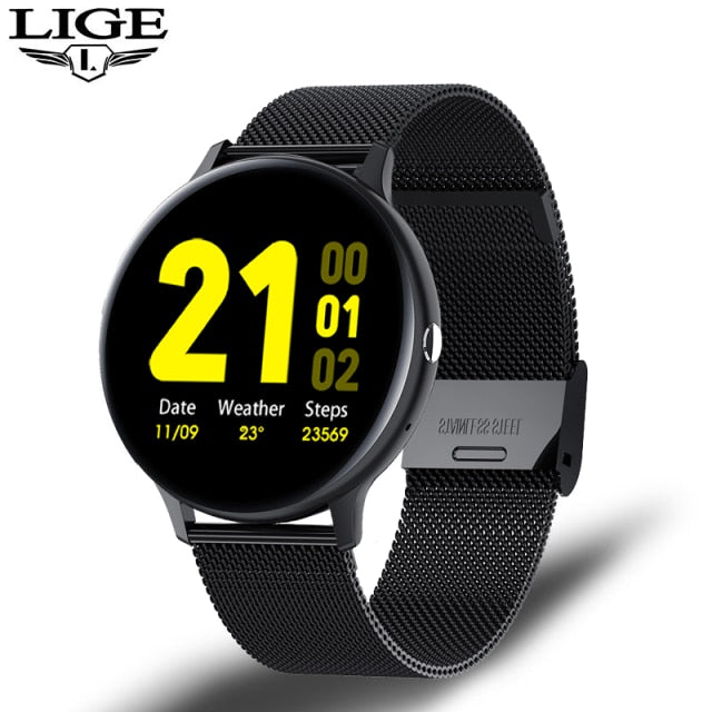 LIGE 2021 Bluetooth Answer Call Smart Watch Men Full Touch Dial Call Fitness Tracker IP67 Waterproof 4G ROM Smartwatch for women