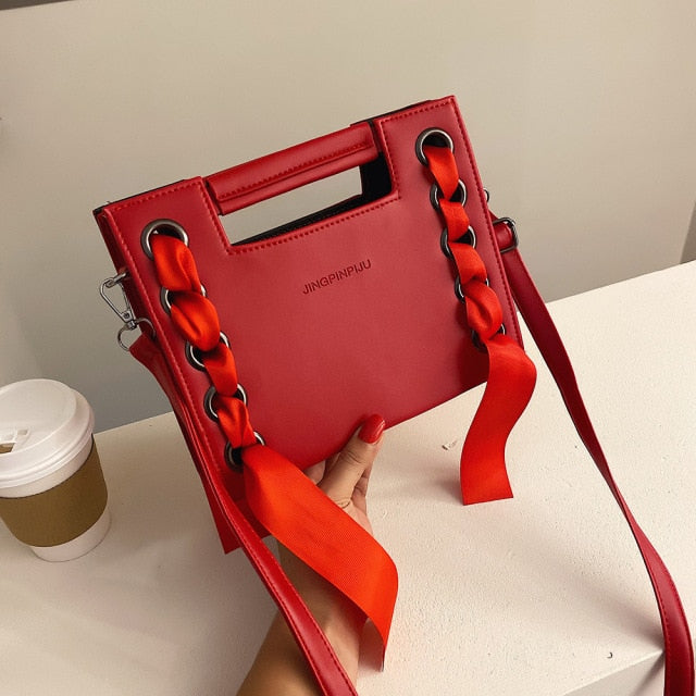 Fashion Handbag Bag Women's All-match Shoulder/Crossbody Bag Fashion Chain Square Sling Bag Rivet Bag