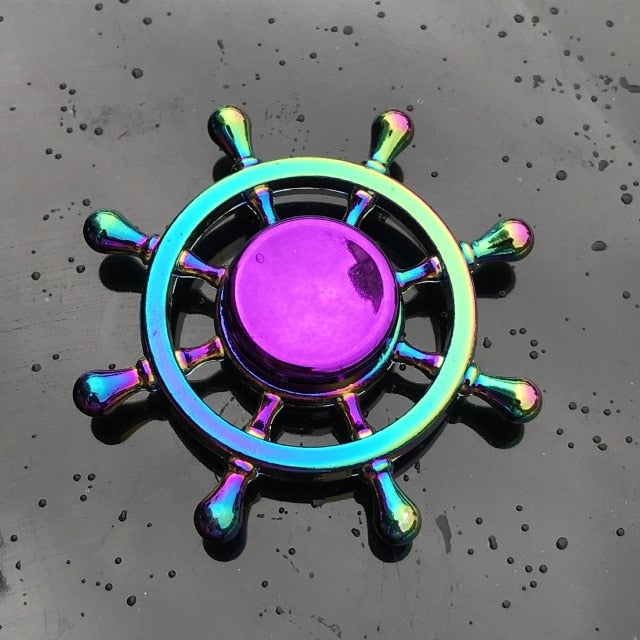 Rainbow Metal Finger Spinner R118 Bearing Spinner Toy Adult Toys for Children Raytheon Mushroom 60-65mm Fidget Spinner 2019