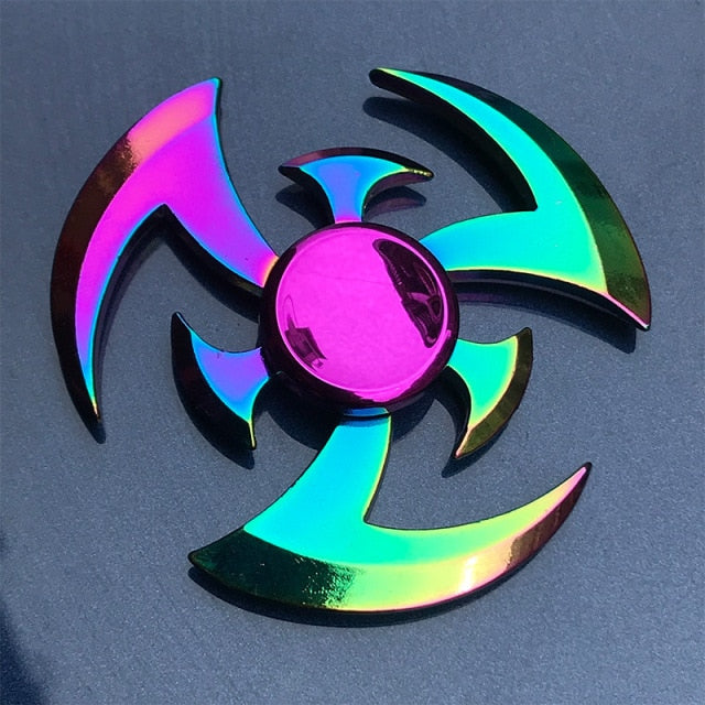 Rainbow Metal Finger Spinner R118 Bearing Spinner Toy Adult Toys for Children Raytheon Mushroom 60-65mm Fidget Spinner 2019