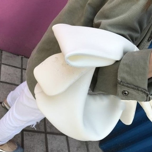 2021 New Spring Summer Woman New Personality Pink Color Spliced Bow Many Wear Methods Handbag All Match Evening Clutch Bags Cute