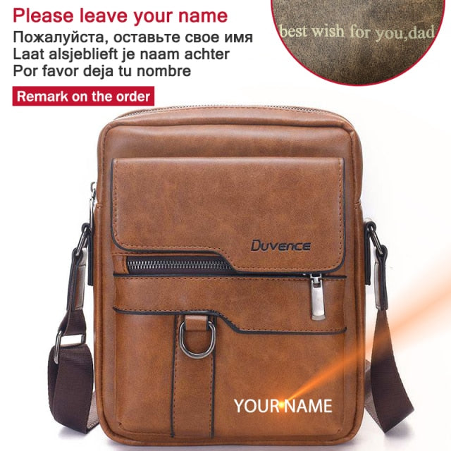 Brand Men Shoulder Bag for 10.4 Inches Ipad PU Leather Business Men Messenger Bags Large Man Crossbody Bag Waterproof Travel Bag