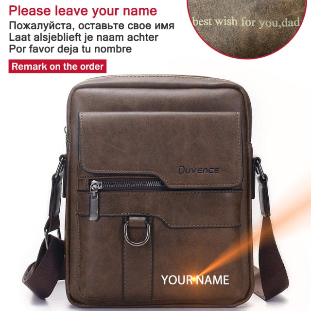 Brand Men Shoulder Bag for 10.4 Inches Ipad PU Leather Business Men Messenger Bags Large Man Crossbody Bag Waterproof Travel Bag