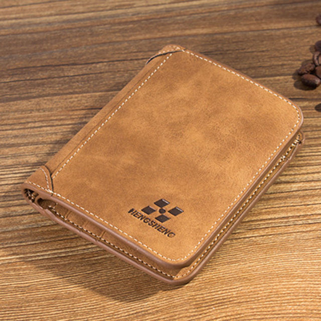 Men's Wallet Foldable Small Money Purses Leather Wallet Luxury Billfold Hipster Cowhide Credit Card/ID Holders