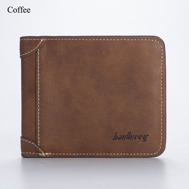 Men's Wallet Foldable Small Money Purses Leather Wallet Luxury Billfold Hipster Cowhide Credit Card/ID Holders