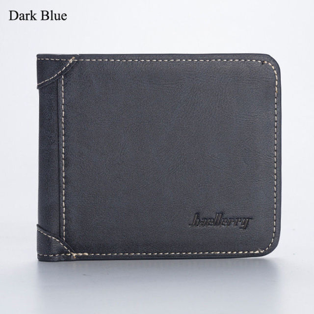 Men's Wallet Foldable Small Money Purses Leather Wallet Luxury Billfold Hipster Cowhide Credit Card/ID Holders